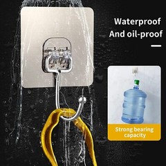 Large Adhesive Hooks Heavy Duty Wall Hooks 22lbs Self Adhesive Hooks Door Hooks