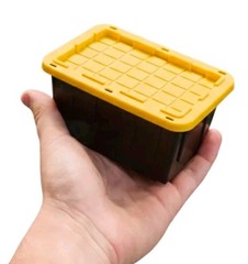 GreenMade Mini Bin 10 Pack Small Storage Containers with Yellow Lids