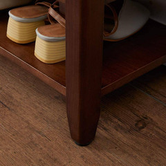 16.5 In. H 12-Pair Brown Wood Shoe Rack