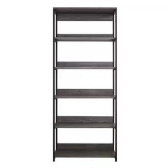 Monica 32 In. W Rustic Gray Wood Closet System Walk-In Closet with 5 Shelves