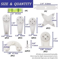 100PCS Concrete Wall Hooks Cinder Block Wall Hangers,Picture Hangers for Concret