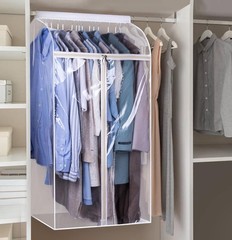 43″ Hanging Garment Bags for Closet Storage Large Clear Window Hanging Clothe…