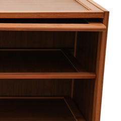 32In Entryway Bamboo Shoe Cabinet 7-Tier Storage w/ 3 Flip-Up Doors
