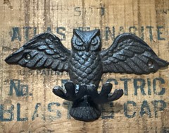 Cast Iron Owl Wall Hook. Great For Towels/robes/ Coats/ Keys.