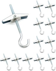 Ceiling Hooks, 12 Packs 3-9/16″ Spring Toggle Wing Bolts Wall Fixing Heavy Du…