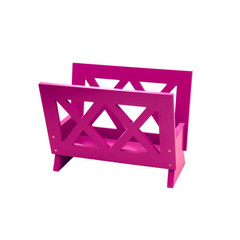 Freestanding Contemporary Magazine Rack in Purple