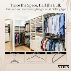 50-Pack Velvet Hangers – Heavy Duty, Non-Slip Clothes Hangers with Chrome Hoo…