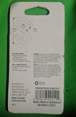 S-Hooks Blue Hawk  7/32 IN x 2 1/8 IN 120 lb Zinc Plated New!  (PACK OF 2)