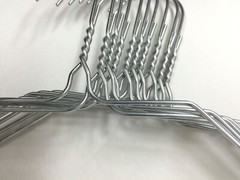 100 PCS Silver Color Metal Wire Clothes Garment Shirt Hangers 16″ 13G
