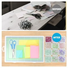 Extra Large Bead Organizer, 61 PCS Small Plastic Craft Storage Box with Hinge…