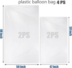 Large Balloon Carrying Bags – 4 Pcs in 59×98 & 47×59 Sizes for Easy Storage