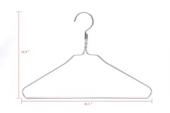 Heavy-Duty Silver Aluminum Coat Hangers 10-Pack for Suits and Clothes