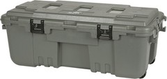 Plano 27-Gal Hinged Sportsman’s Trunk Storage Box w/ Wheels – Olive Drab (Green)