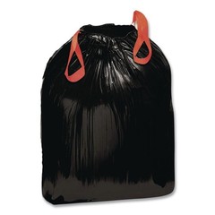 Draw ‘n Tie 1DT200 30 Gallon 1.2 mil Heavy-Duty Trash Bags – Black (200/Box) New