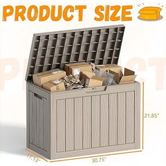 50 Gallon Lockable Resin Package Delivery Box Outdoor Porch Parcel Drop Storage