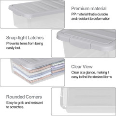 Heavy-Duty 14 Quart Clear Storage Box 2-Pack – Perfect for Organizing!