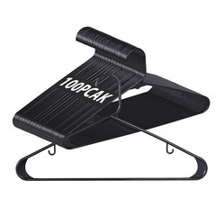 Premium Quality Clothes Hangers (100 Pack) Plastic Gallus Shirt Hanger Black