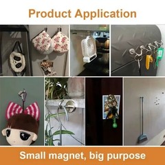 8 Pack Magnetic Hooks for Cruise Cabins, Neodymium Magnets with Hooks, Hea