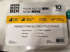 10 Pack Greenmade Mini Bins with Lids Stackable Storage Bins for Organizing