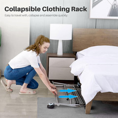 HOKEEPER Clothes Rack, Rolling Clothing Racks for Hanging Clothes, Portable Clot