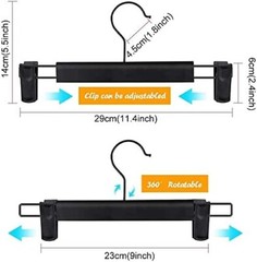 10-60 Pack Adjustable Clip Clothes Pants Hanger Trousers Skirt Dress Slack Rack