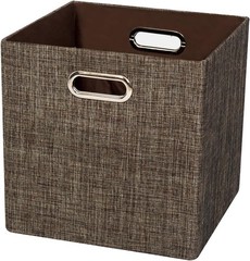 Heavy-duty fabric drawers, 11 x 11 inches, set of 4, brown