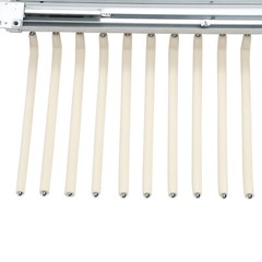 23.2*18.1*3.7in Beige Pull Out Trousers Rack 22 Arms Steel Pull Out Pants Rack