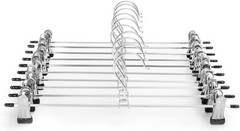 Pants Hangers with Clips Heavy Duty 10 Pack Adjustable Metal Pants Hanger Skirt