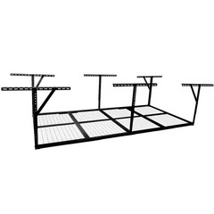 3x8FT Overhead Garage Storage Rack, Heavy-Duty Metal Garage Ceiling Storage Rack