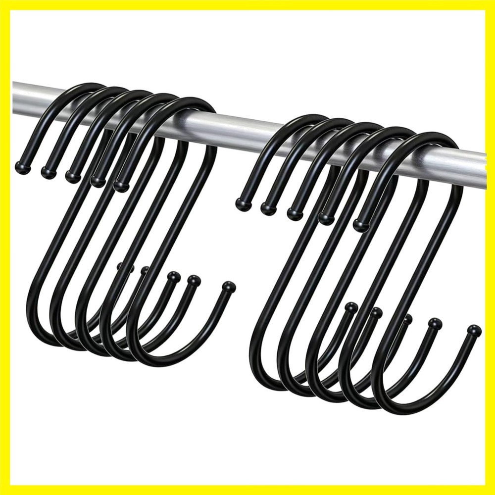 30Pack 2.7-inch one-piece S-Shaped Hooks, Used for Hanging, Pot Rack Metal Fr…