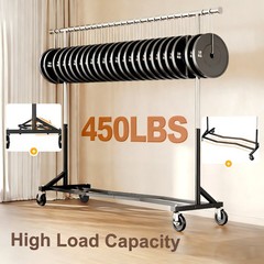 HOKEEPER Heavy Duty Clothing Rack with Cover 450 lbs Z Base Clothes Rack