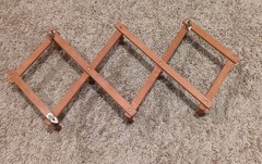 Vintage Wooden Accordion 10 Peg Rack Wall Hook Expands Republic of China