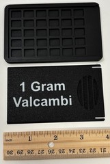 3D Printed Storage Case Organizer 1g Silver Valcambi Bar Holder Rounds Dimes