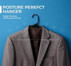 Heavy-Duty Non-Slip Plastic Clothes Hangers – 20/50 Pack, White & Black