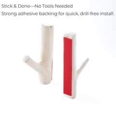 Wooden Rolling Pin Holder for Wall – 2 Pack Cherry Wood Wall Mounted Rustic D…