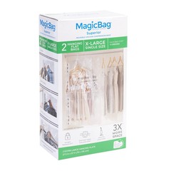 X-Large Hanging Vacuum Storage Bags, 2 Pack Compression Bags for Clothing, Space