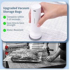 Travel Vacuum Seal Bags for Clothing,Vacuum Storage Bags with Rechargeable Pu…