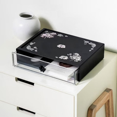 DAISO Traditional Mother-of-Pearl Sticker + 1 Drawer Chest Set DIY Stackable