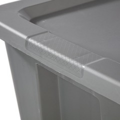 30 Gallon Stackable Storage Bin W/ Snap-on Lid Integrated Handles Organization