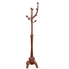 Wooden Freestanding Clothes Rack Bedroom Coat Rack Tree Stand Hanger 8 Hooks