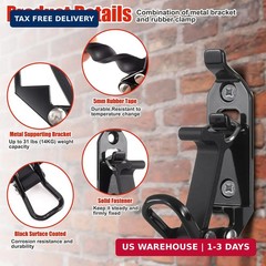6Pcs Shovel Mount for Roof Rack, Heavy Duty Shovel Holder for Truck, Metal Rubbe