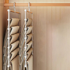 1pc Multi-Layer Folding Pants Hanger Non-Slip Closet Organizer Clip – NEW