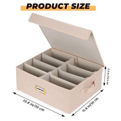 Photo Storage Box 13.8×11.8×5.3in Holds 1,700 Photos with 8 Dividers – Organize