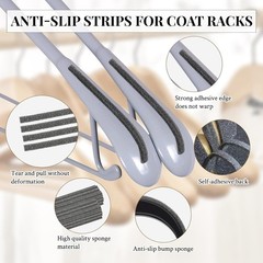 200Pcs Foam Strips with Adhesive for Clothes Hangers, Non-Slip Foam Tape Hang…