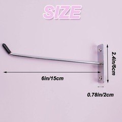 30 PCS Wall Mounted Hook Heavy Duty Metal Single Storage Stainless 6in/15cm