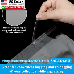 Feifeiya 80 Pcs Magazine Protectors Clear Plastic Sleeves 9.25×11.42 Inch USA