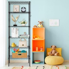 6-Tier Wire Shelving Adjustable Shelf Unit Metal Storage Garage Organization