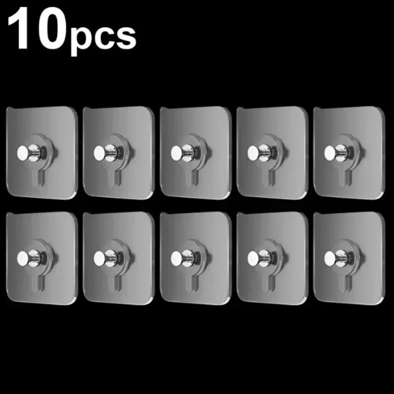 Strong Damage Free Self-Adhesive Wall Hooks No-Drill Hangers Frames Clocks UK