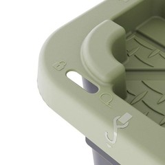 27 gal. Tough Storage Tote in Black and Army Green