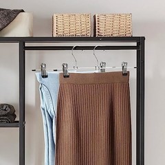 Pants Hangers with Clips Heavy Duty 10 Pack Adjustable Metal Pants Hanger Skirt